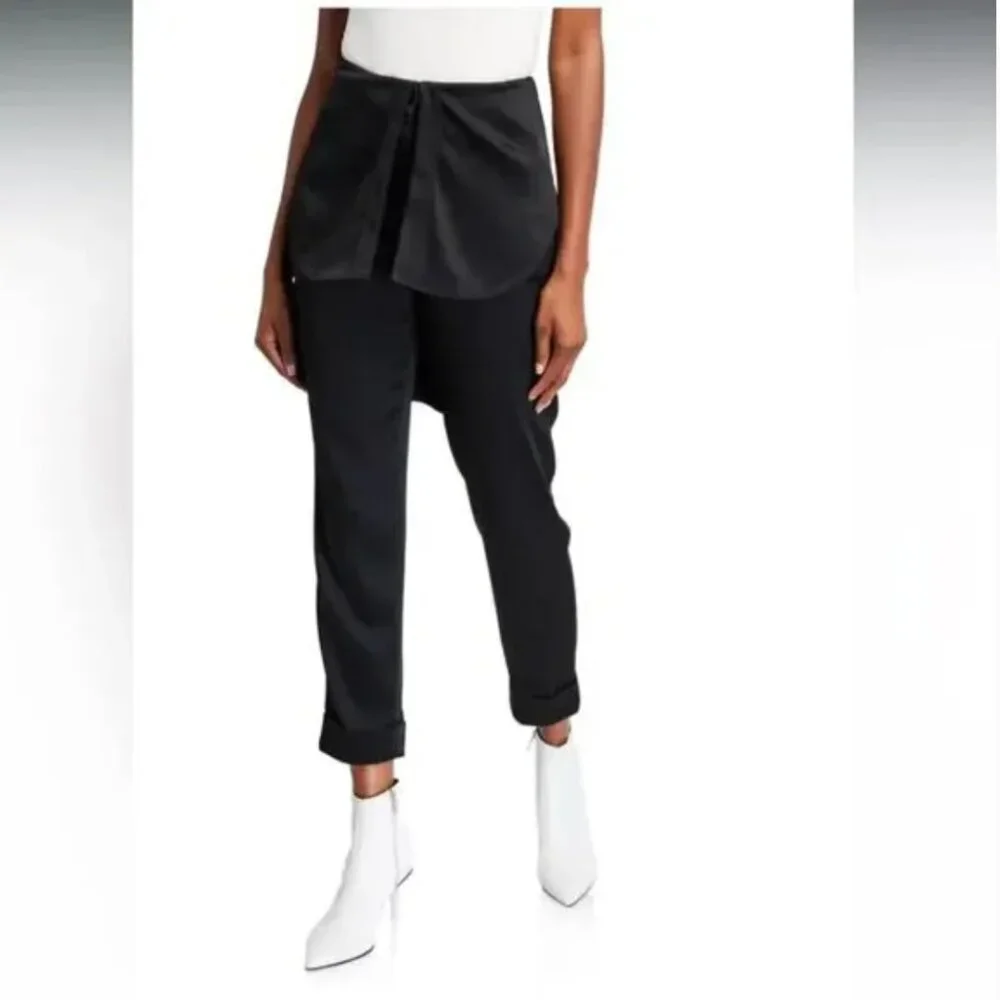 Hellessy Black Kooning satin trousers with shirttail overlay, size 4 - Picture 16 of 16
